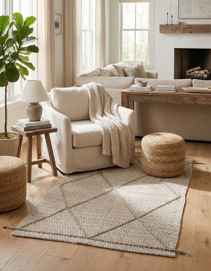 Detail image of 3' 9 x 6' 1  Hand Knotted Darya Wool Rug