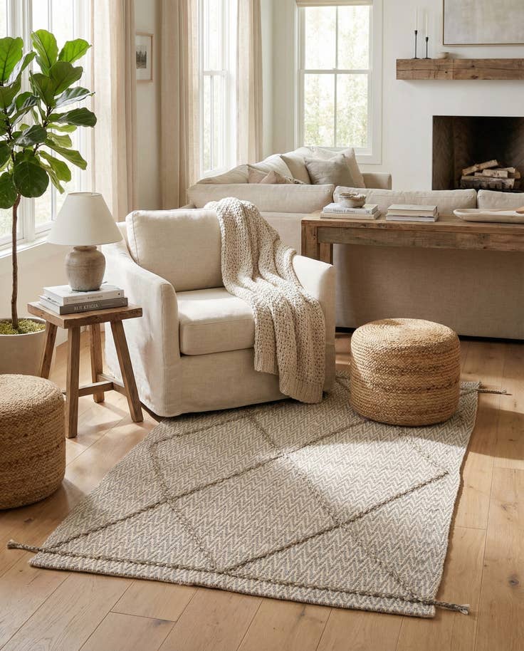 Detail image of 3' 9 x 6' 1 Hand Knotted Darya Wool Rug