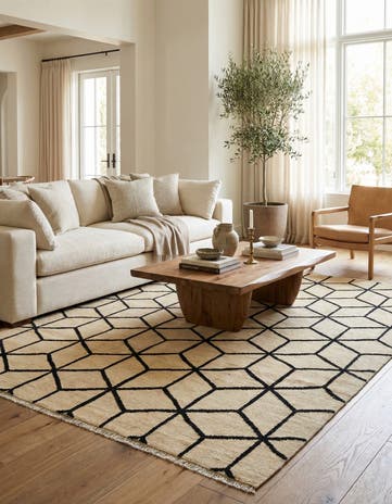 6' 2 x 10' 5 Hand Knotted Moroccan Wool Rug