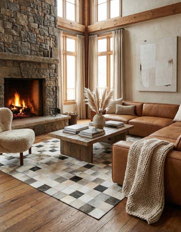 5' x 7' 11 Cowhide Stocks Rug