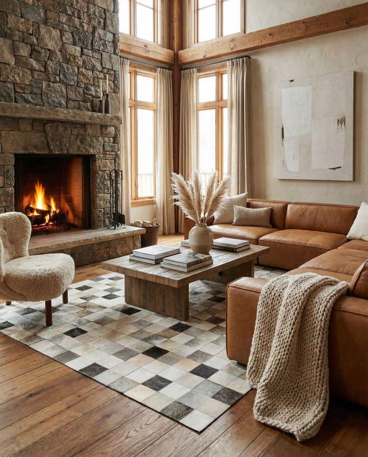 5' x 7' 11 Cowhide Stocks Rug