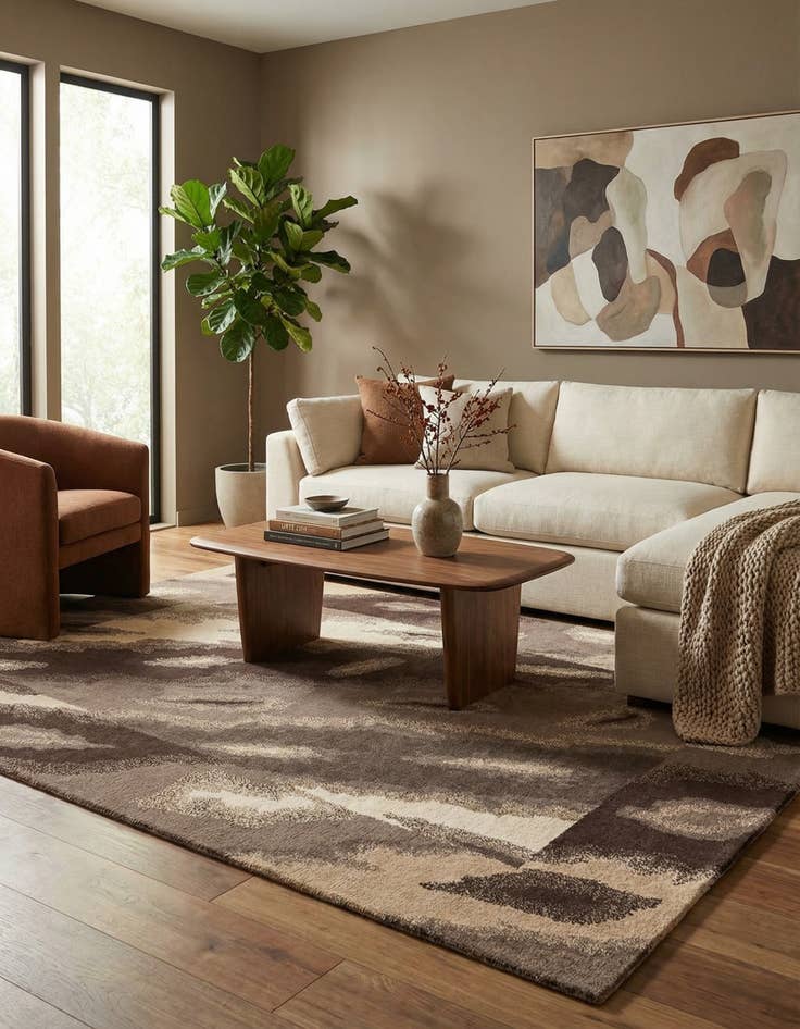 Detail image of 4' x 5' 11  Hand Knotted Nepal Wool Rug