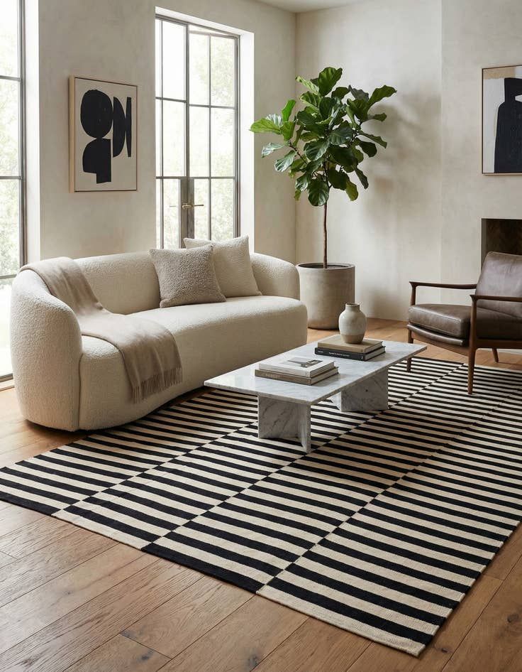 Detail image of 8' 2 x 11' 1  Hand Woven Kilim Modern Wool Rug