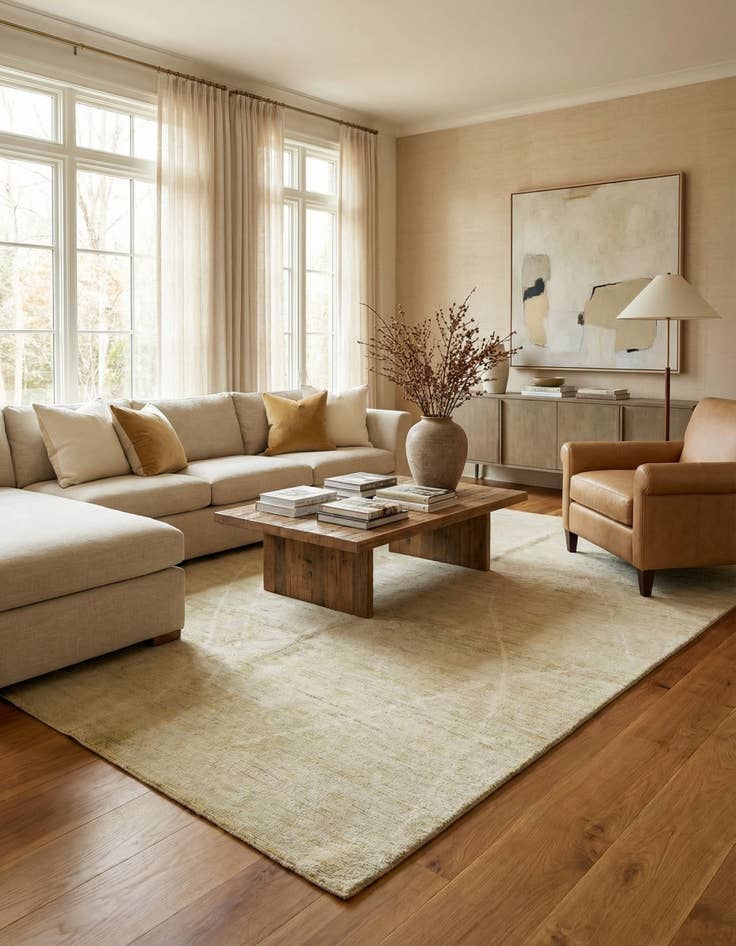 Detail image of  6' 4 x 10' 2  Hand Knotted Darya Wool Rug