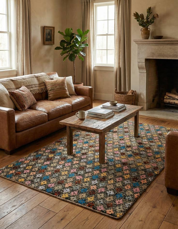 Detail image of 4' 2 x 6'  Hand Knotted Balouch Wool Rug