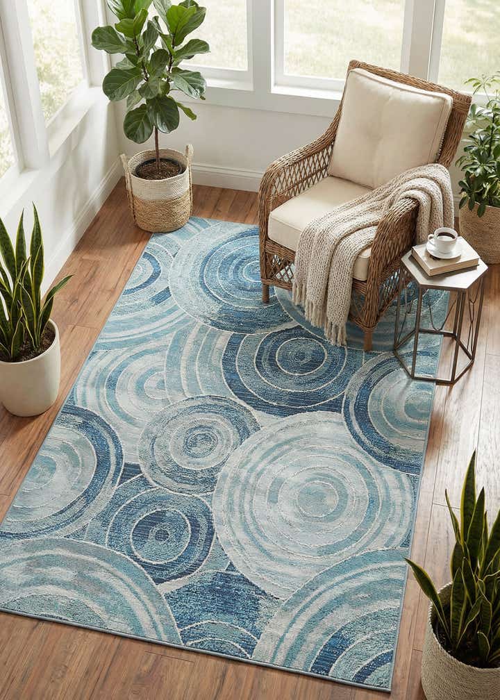 4' x 6' Easy-Clean Modern Indoor / Outdoor Rug