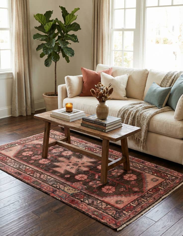 Detail image of 3' 4 x 6' 5  Hand Knotted Ultra Vintage Persian Wool Runner Rug