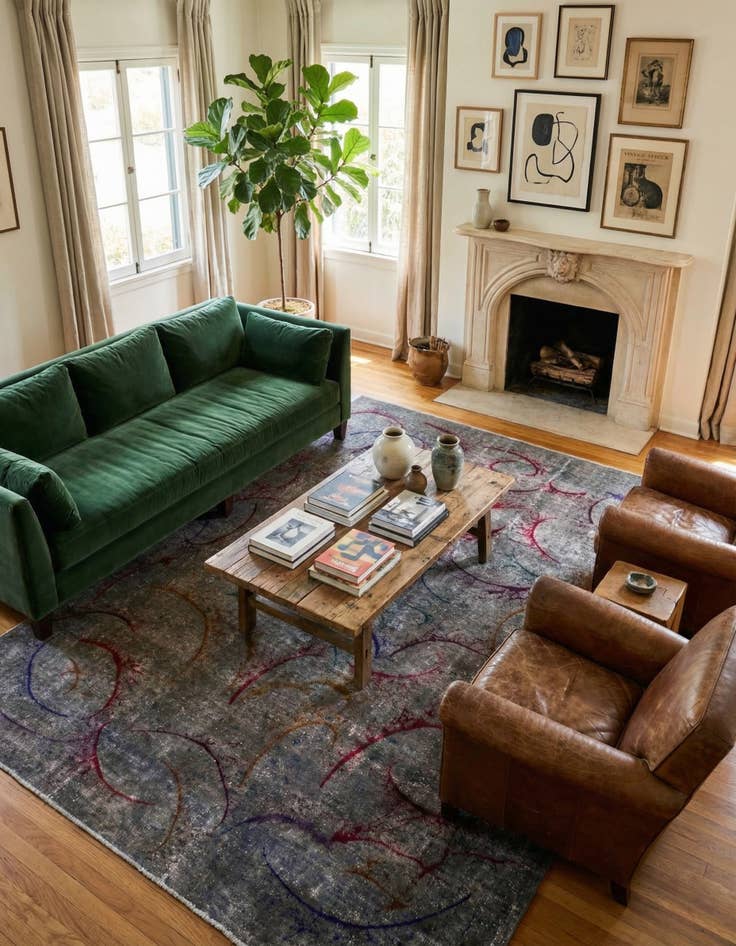 Detail image of 8' 10 x 12' 2  Hand Knotted Ultra Vintage Persian Wool Rug