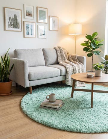 5' x 5' Infinity Shag Round Rug