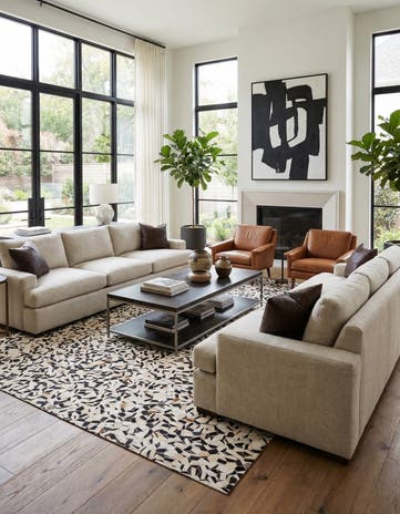 8' 1 x 9' 10 Cowhide Stocks Rug
