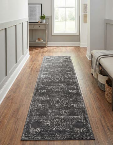 Dark Gray Dover Runner Rug