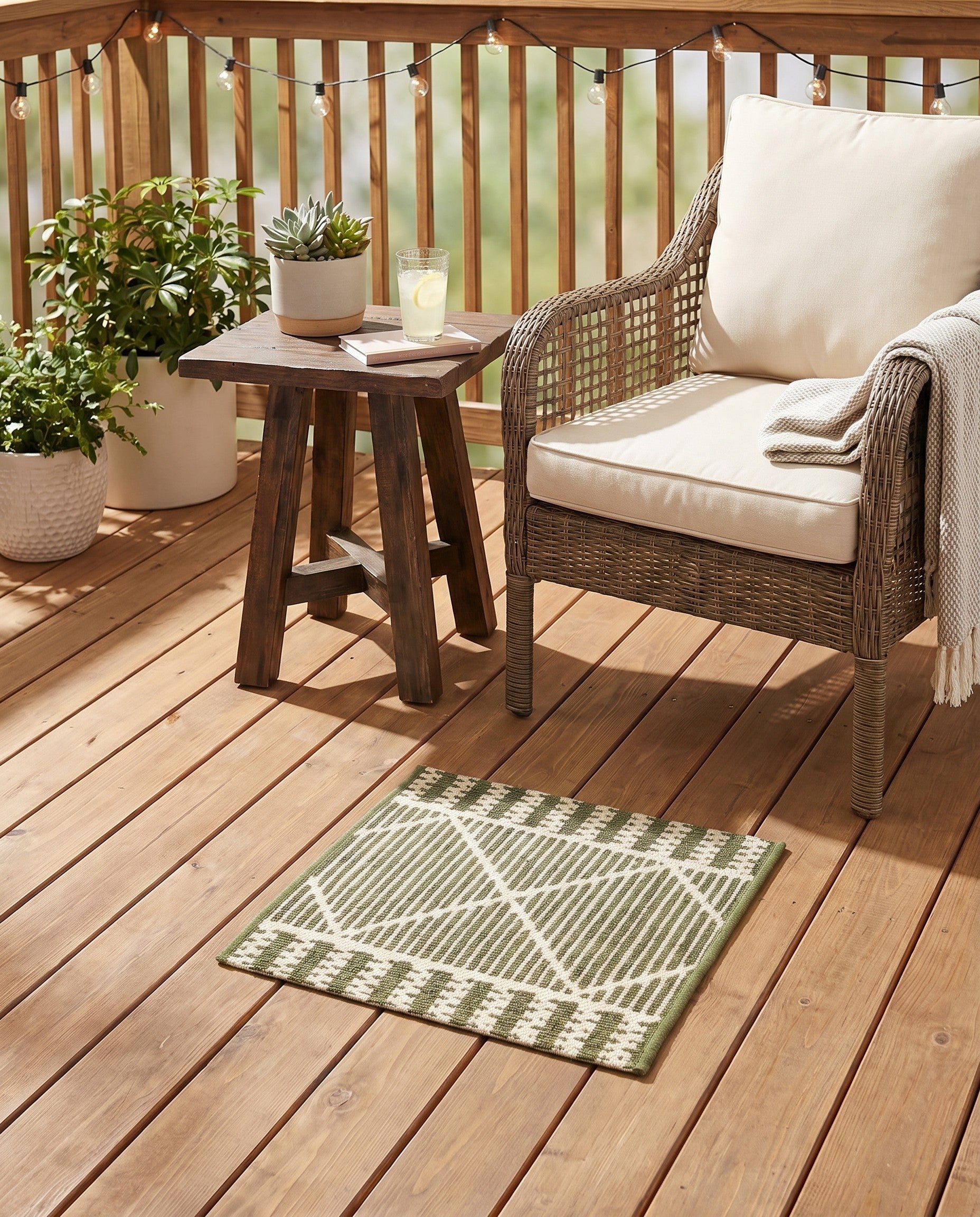 1' 4 x 1' 4 Easy-Clean Lattice Indoor / Outdoor Sample Rug