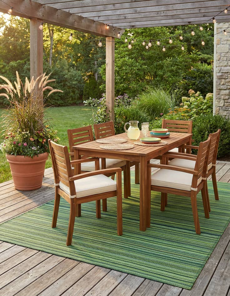 Detail image of 7' 10 x 10'  Washable Vista Breeze Indoor / Outdoor Rug