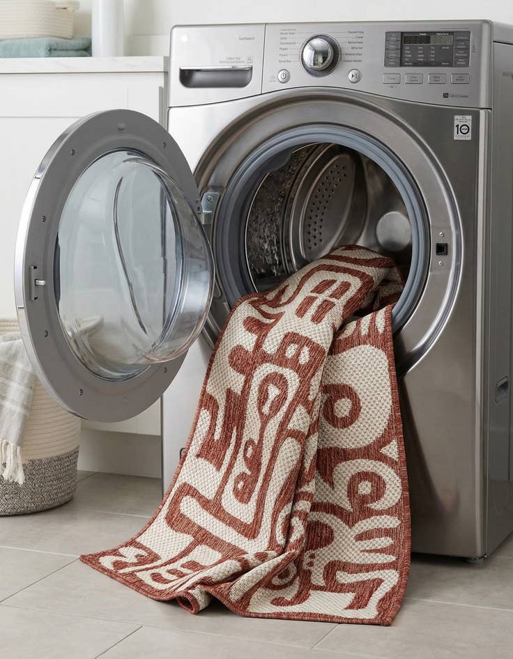 Detail image of 2' x 5' 3  Washable Modern Indoor / Outdoor Runner Rug