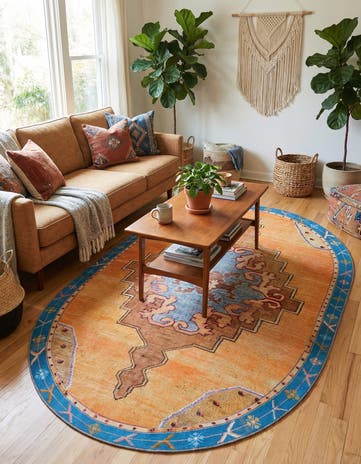 5' x 8' Washable Timeless Oval Rug