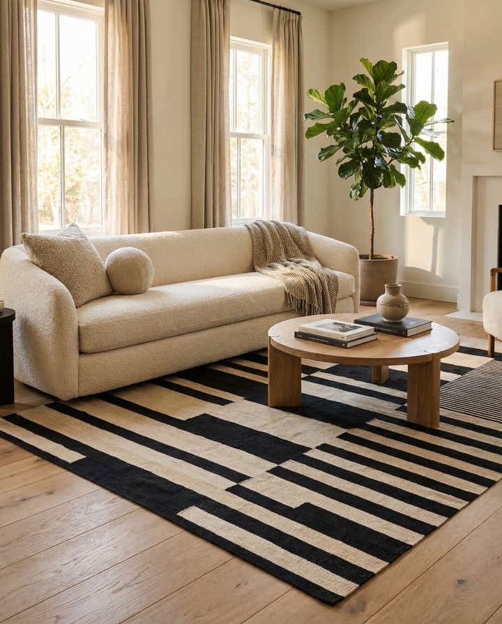 5' 8 x 7' 9 Hand Woven Kilim Modern Wool Rug