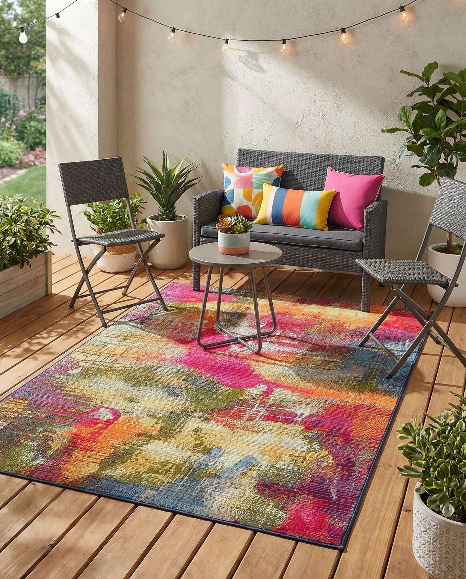 4' x 6' Easy-Clean Modern Indoor / Outdoor Rug
