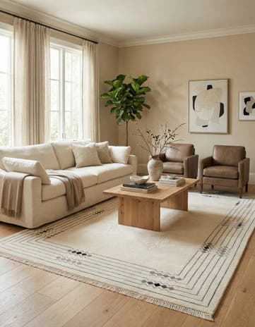 5' 7 x 7' 10 Hand Knotted Darya Wool Rug