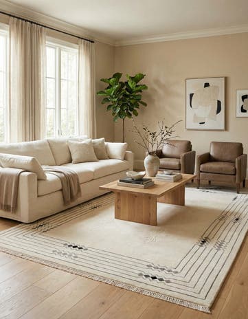 5' 7 x 7' 10 Hand Knotted Darya Wool Rug