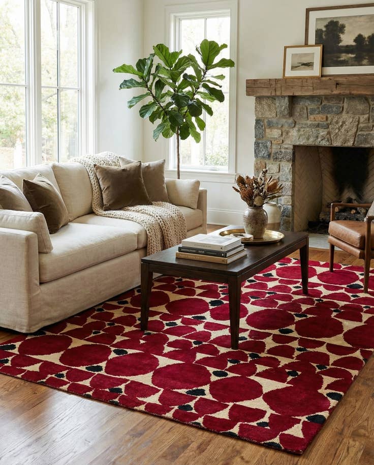 Detail image of 5' 4 x 8' Hand Knotted Darya Wool Rug