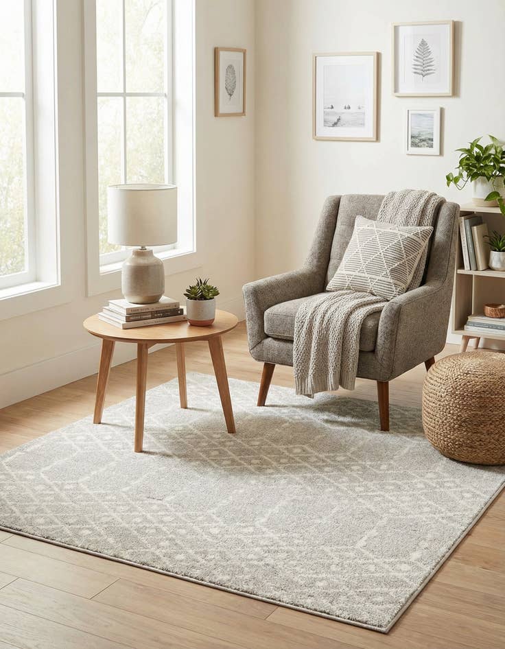 Detail image of  4' x 4' Paxon Trellis Square Rug