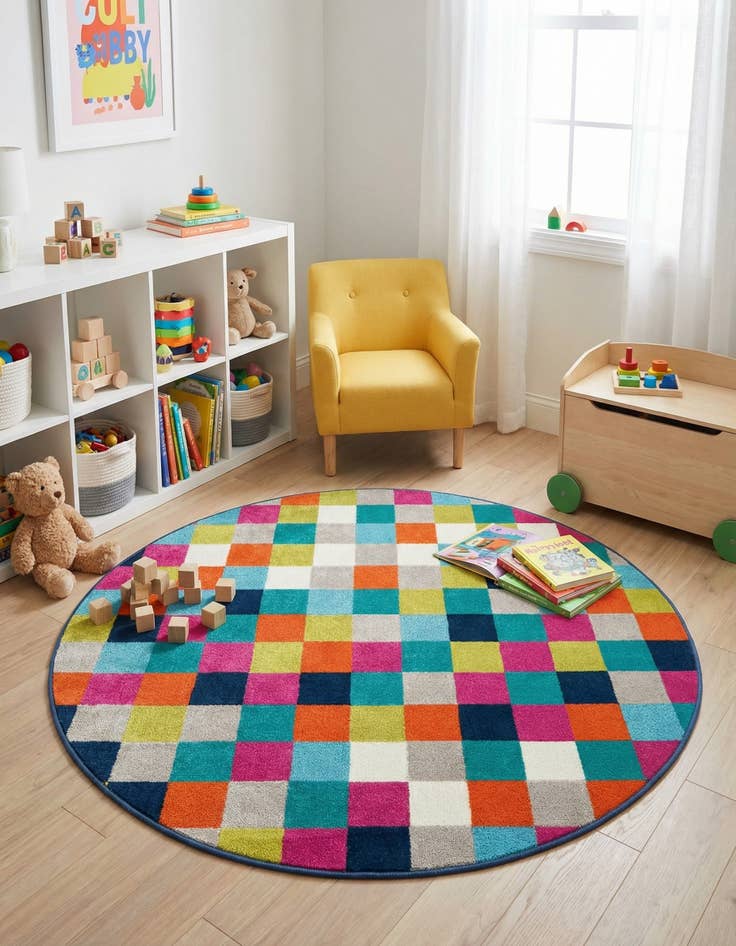 Detail image of  3' x 3' Azalea Round Rug