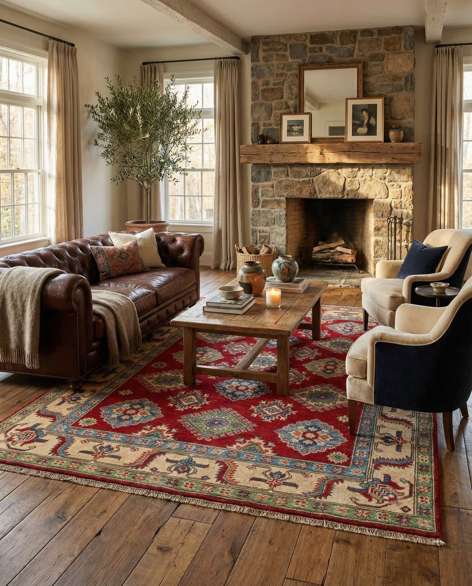 5' x 6' 10 Hand Knotted Kazak Rug