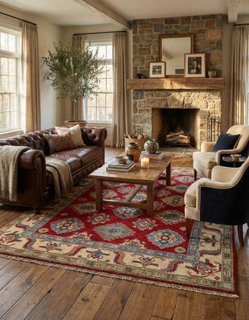 5' x 6' 10 Hand Knotted Kazak Rug