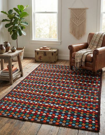 4' x 5' 9 Hand Knotted Balouch Wool Rug