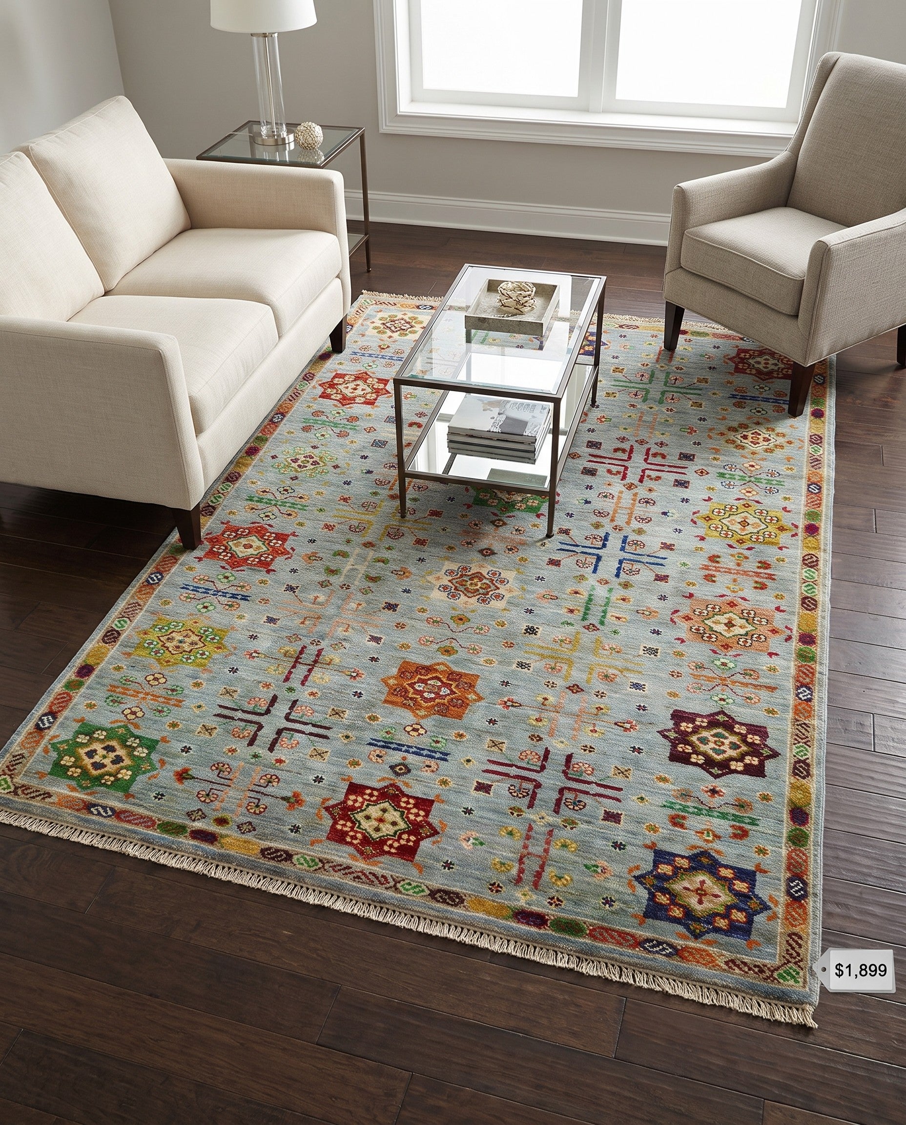 4' 1 x 6' 4 Hand Knotted Ariana Ziegler Rug