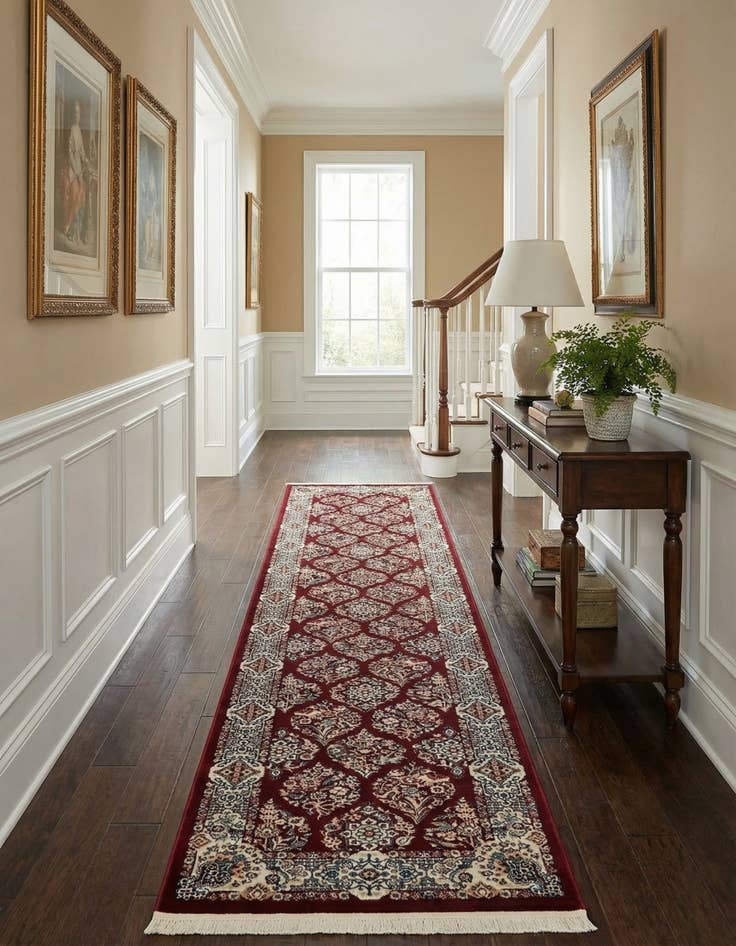 Detail image of 3' x 13' Nain Design Runner Rug