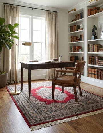 4' 3 x 6' Hand Knotted Bokhara Oriental Wool Rug