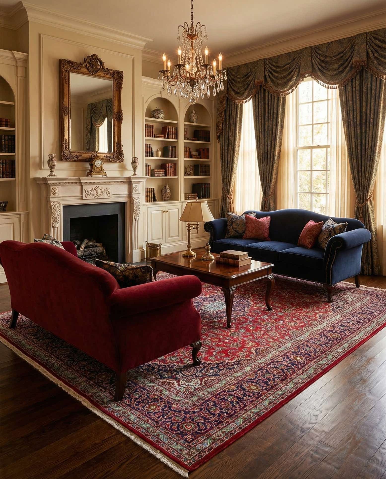 9' 6 x 12' 10 Hand Knotted Mashad Persian Wool Rug