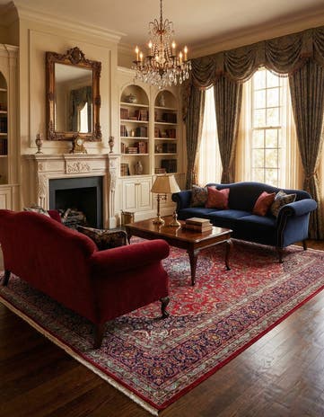 9' 6 x 12' 10 Hand Knotted Mashad Persian Wool Rug
