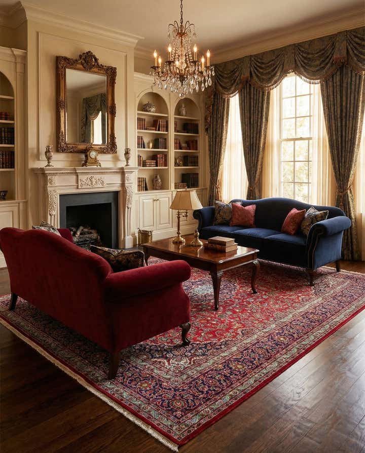 9' 6 x 12' 10 Hand Knotted Mashad Persian Wool Rug