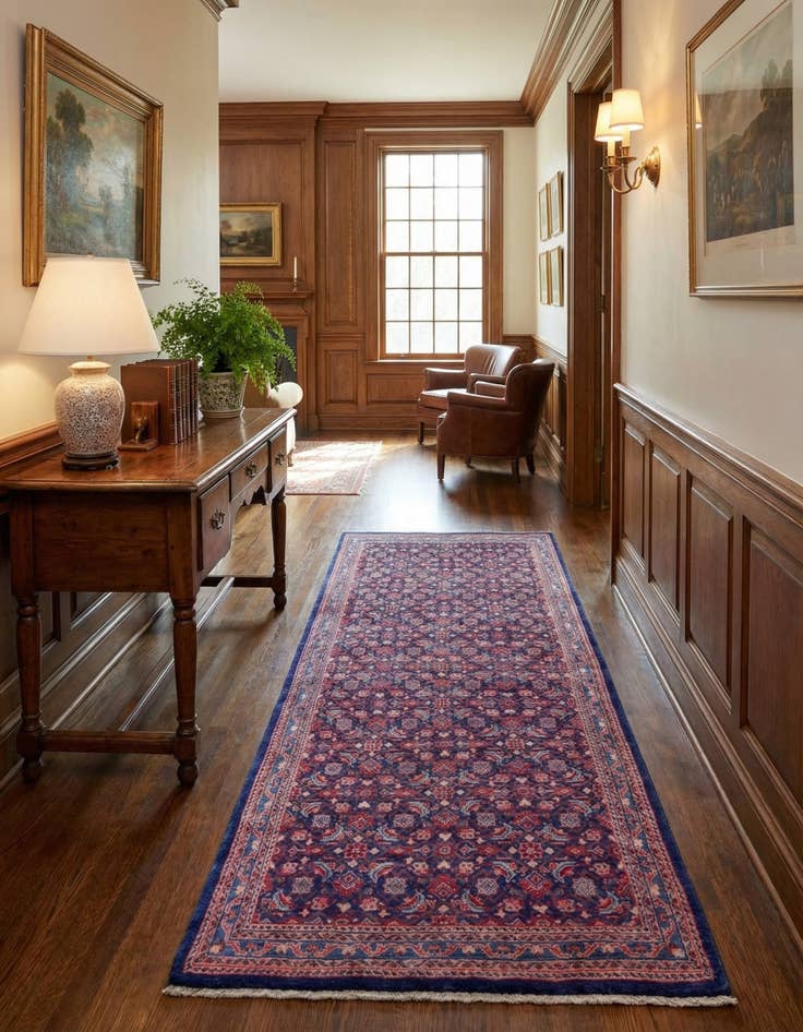 Detail image of 4' 4 x 10' 9 Farahan Wool Runner Rug