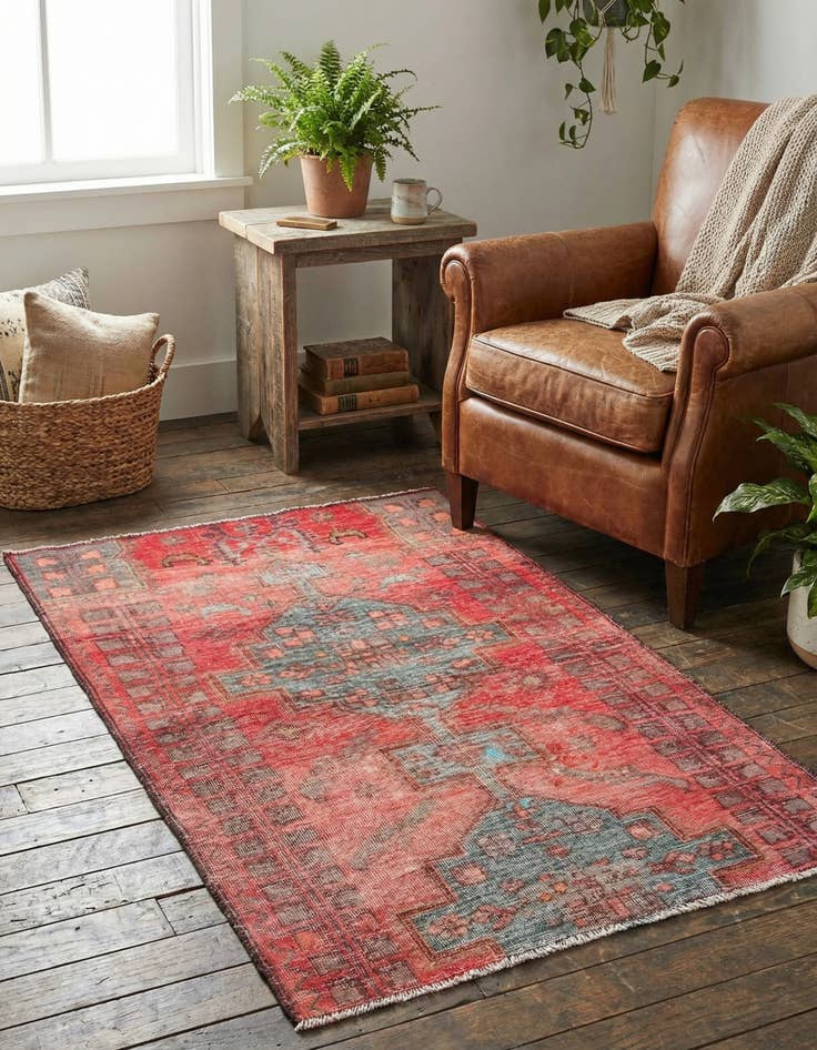 Detail image of 3' 1 x 5' 3  Hand Knotted Ultra Vintage Persian Wool Rug