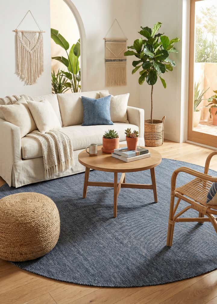 10' x 10' Easy-Clean Jill Zarin Palm Springs Indoor / Outdoor Round Rug