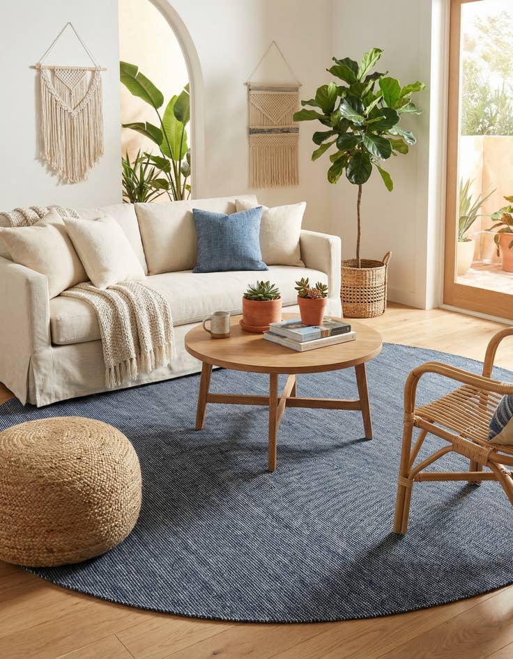 Detail image of 10' x 10' Easy-Clean Jill Zarin Palm Springs Indoor / Outdoor Round Rug