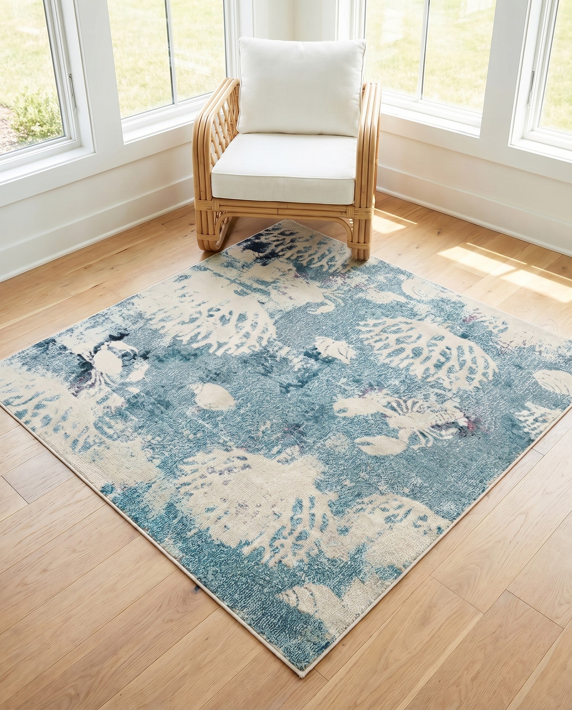 5' 3 x 5' 3 Washable Amalfi Square Rug
