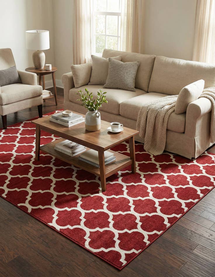 Detail image of  10' x 10' Lattice Square Rug