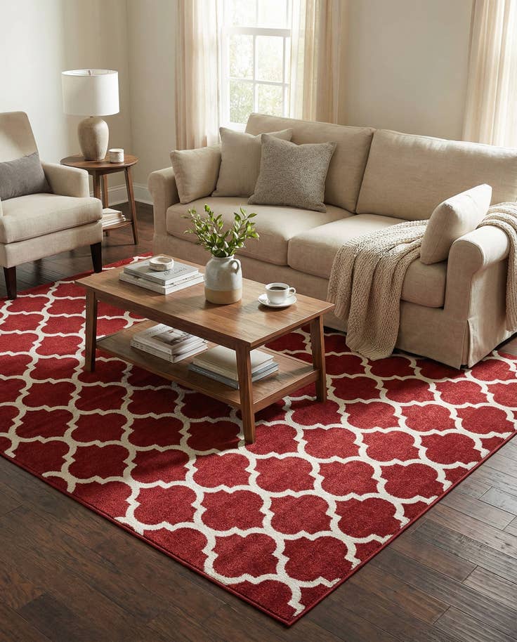 Detail image of 10' x 10' Lattice Square Rug