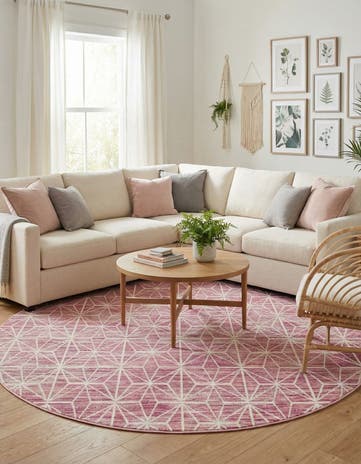 Jill Zarin 7' 10 x 7' 10 Uptown Fifth Avenue Round Rug
