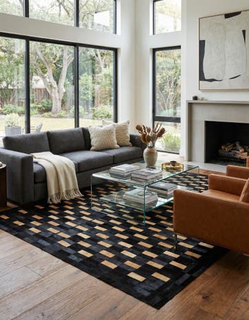 8' 2 x 10' Cowhide - Patchwork Rug