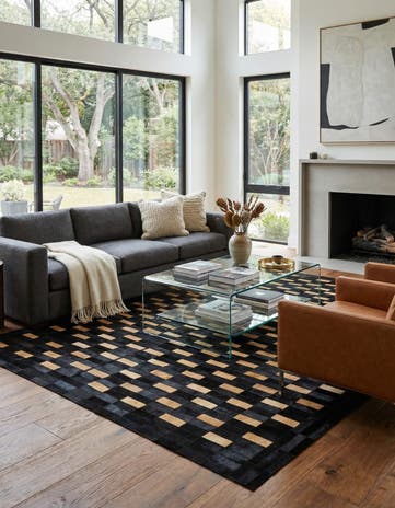 8' 2 x 10' Cowhide - Patchwork Rug