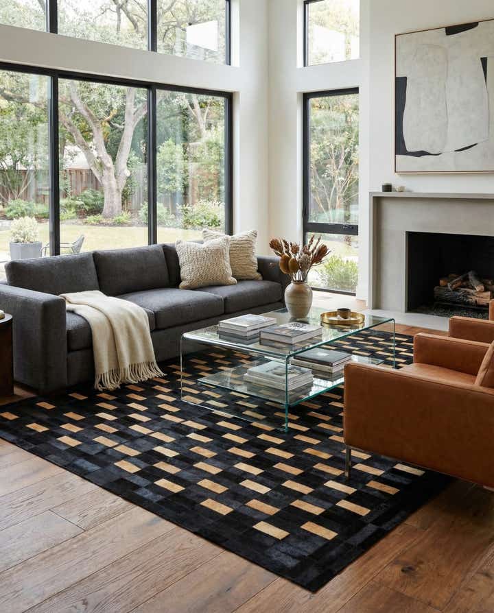 8' 2 x 10' Cowhide - Patchwork Rug
