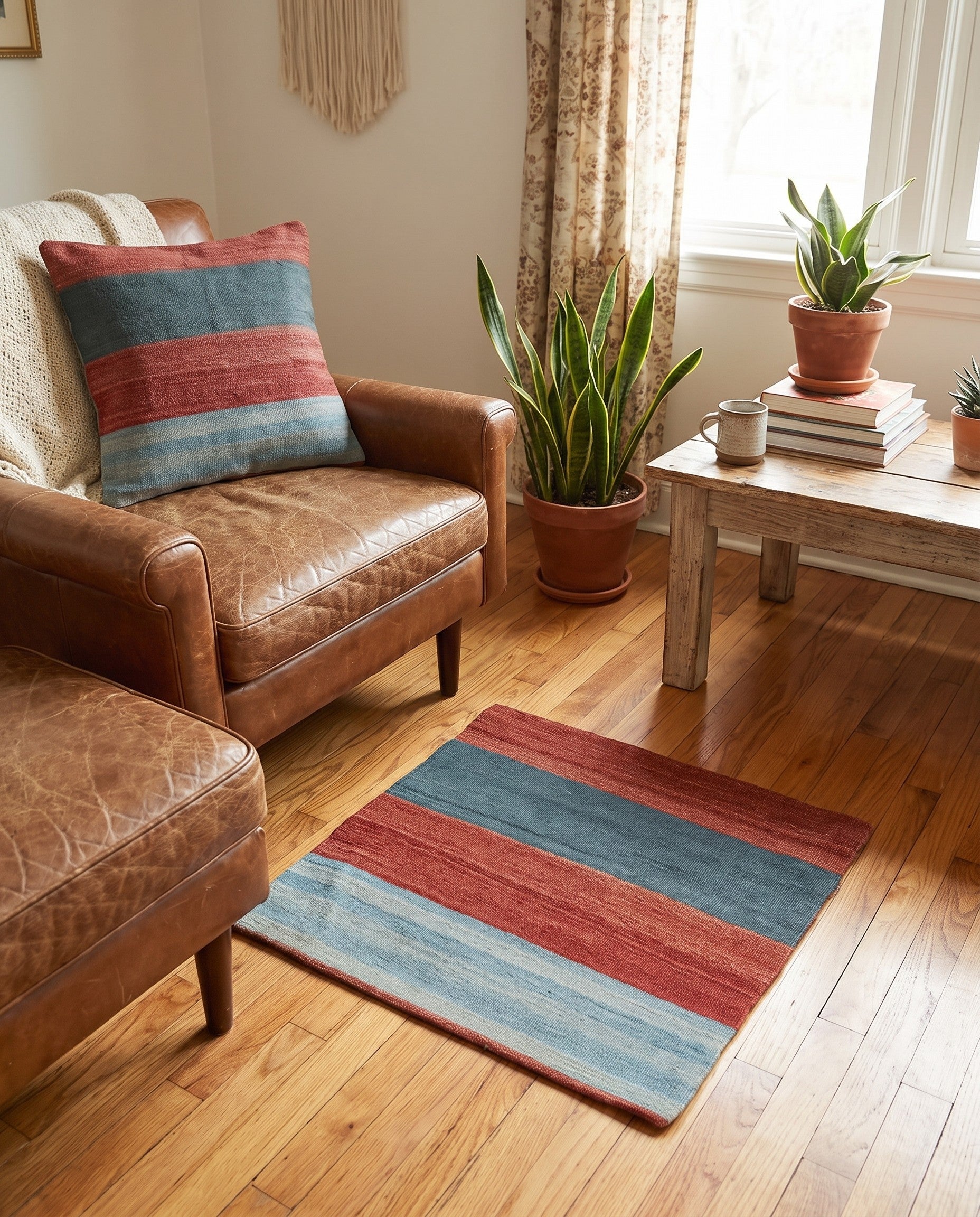 2' 5 x 2' 5 Hand Woven Pillow Wool Square Rug