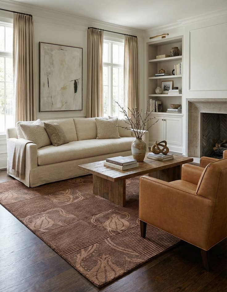 Detail image of  8' x 9' 8  Hand Knotted Darya Wool Rug