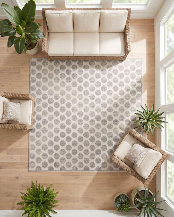7' 10 x 7' 10 Easy-Clean Sabrina Soto Indoor / Outdoor Square Rug