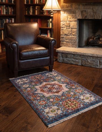 2' x 3' Hand Knotted Mamluk Ziegler Rug